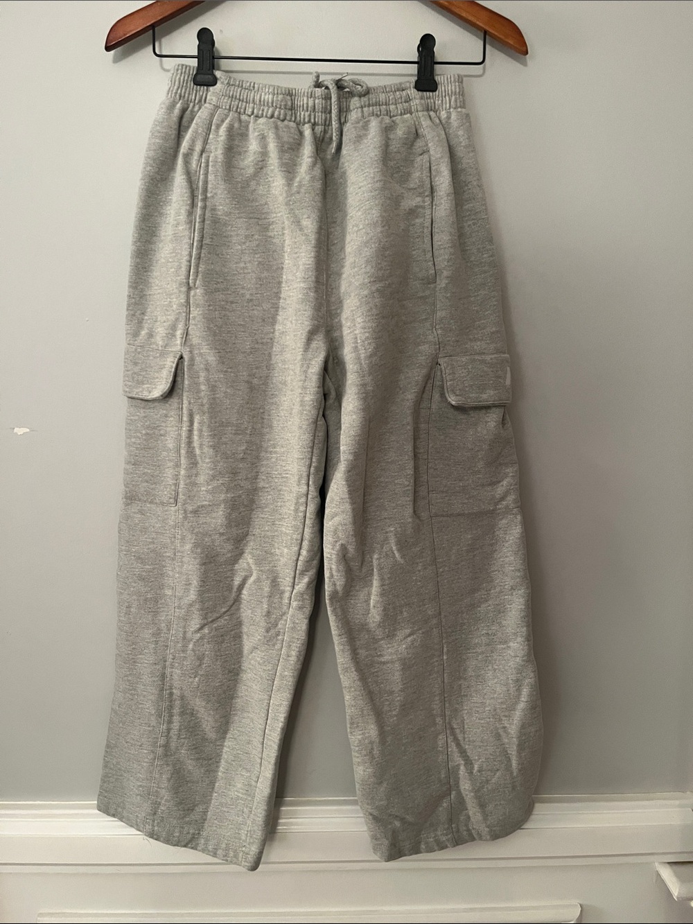 Russell Athletic Light Gray Cargo Sweatpants for Kids